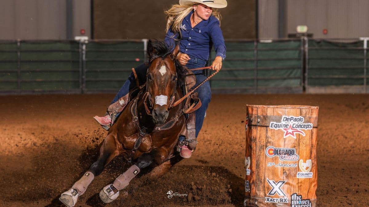 Brooklyn Stallone turning a barrel