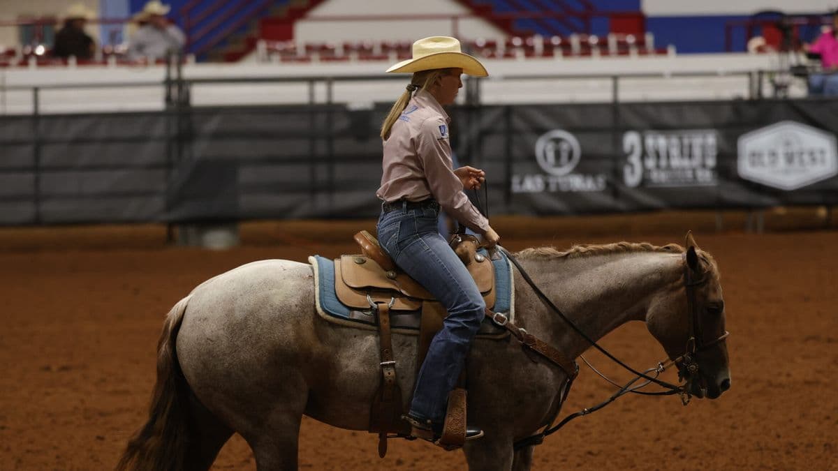 Cheyanne McCartney and Dont Quote Me at the 2026 Old West Futurities Gamble at Guthrie