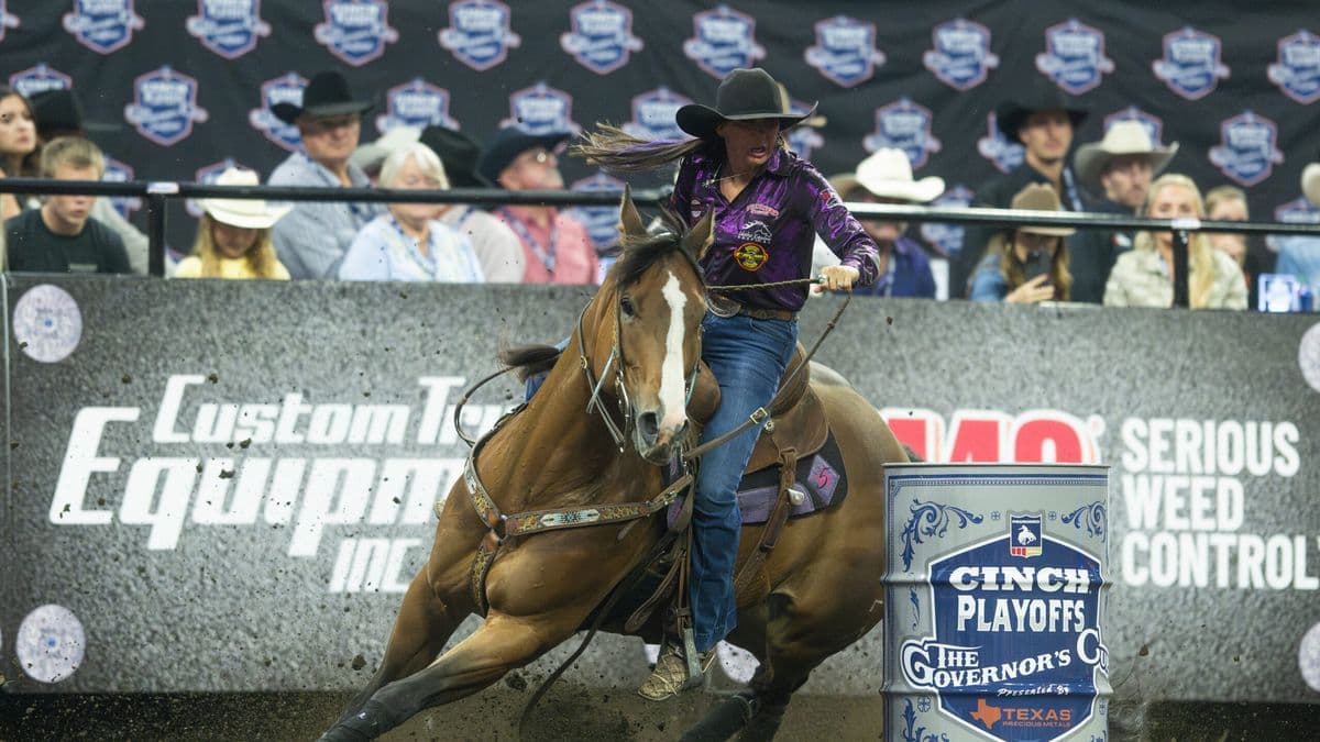 Megan Mcleod-Sprague barrel racing