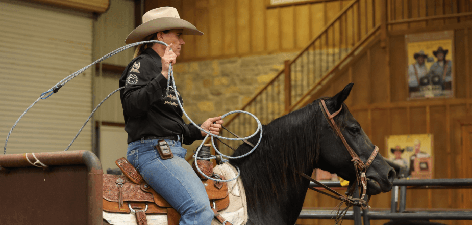 Lari Dee Guy has mastered roping arena design, which includes adjustable roping boxes (both length and width!)