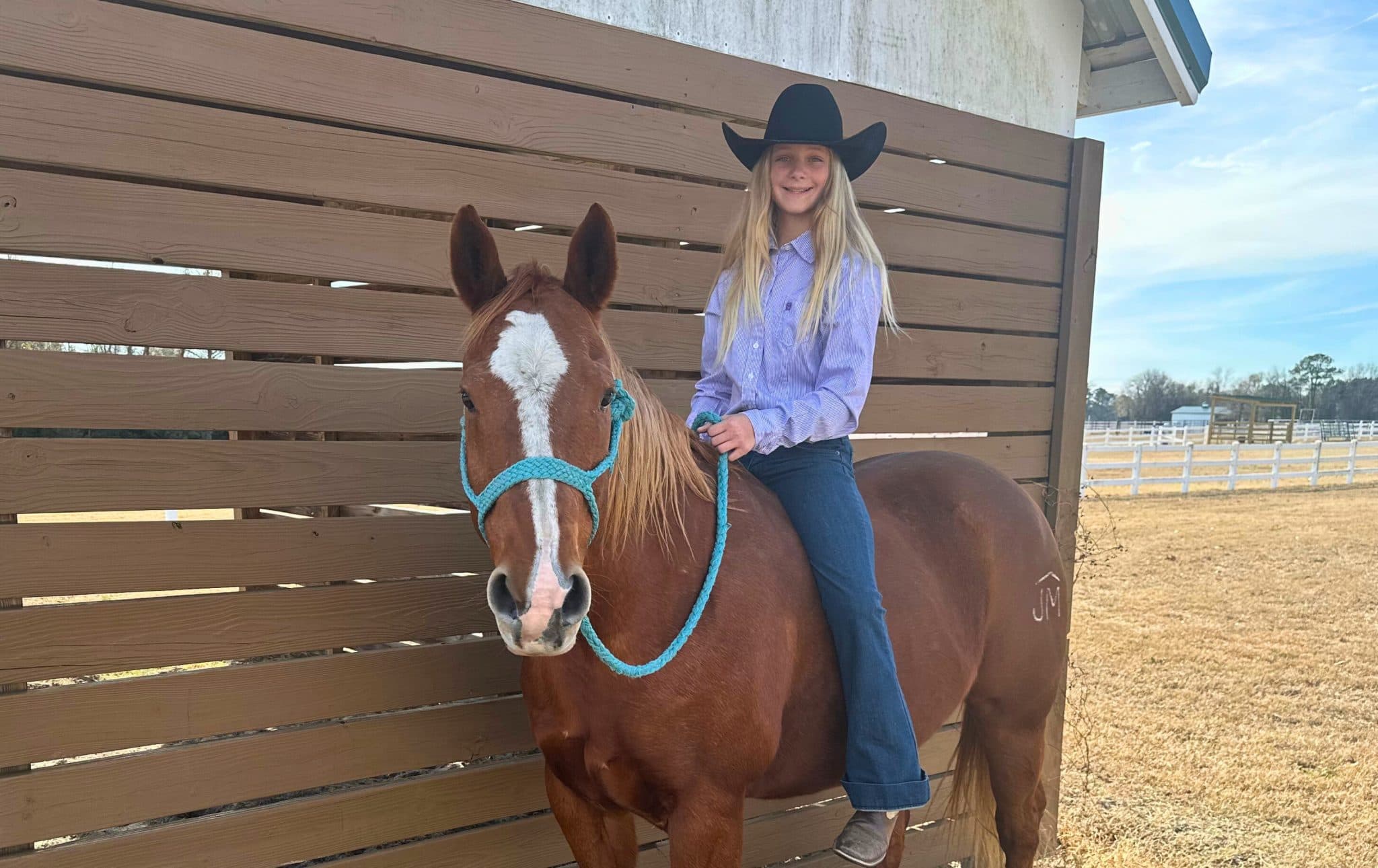 Bailey May (12) is the proud owner of Martha Angelone's old mare "Vegas," who is more than 20 years old. Photo courtesy of the May family.