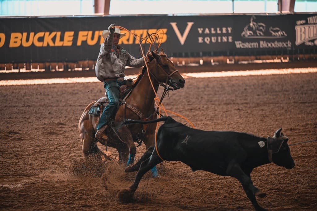 Kollin VonAhn and AR Metallic Man in the 6 & Under Heeling in Ardmore.