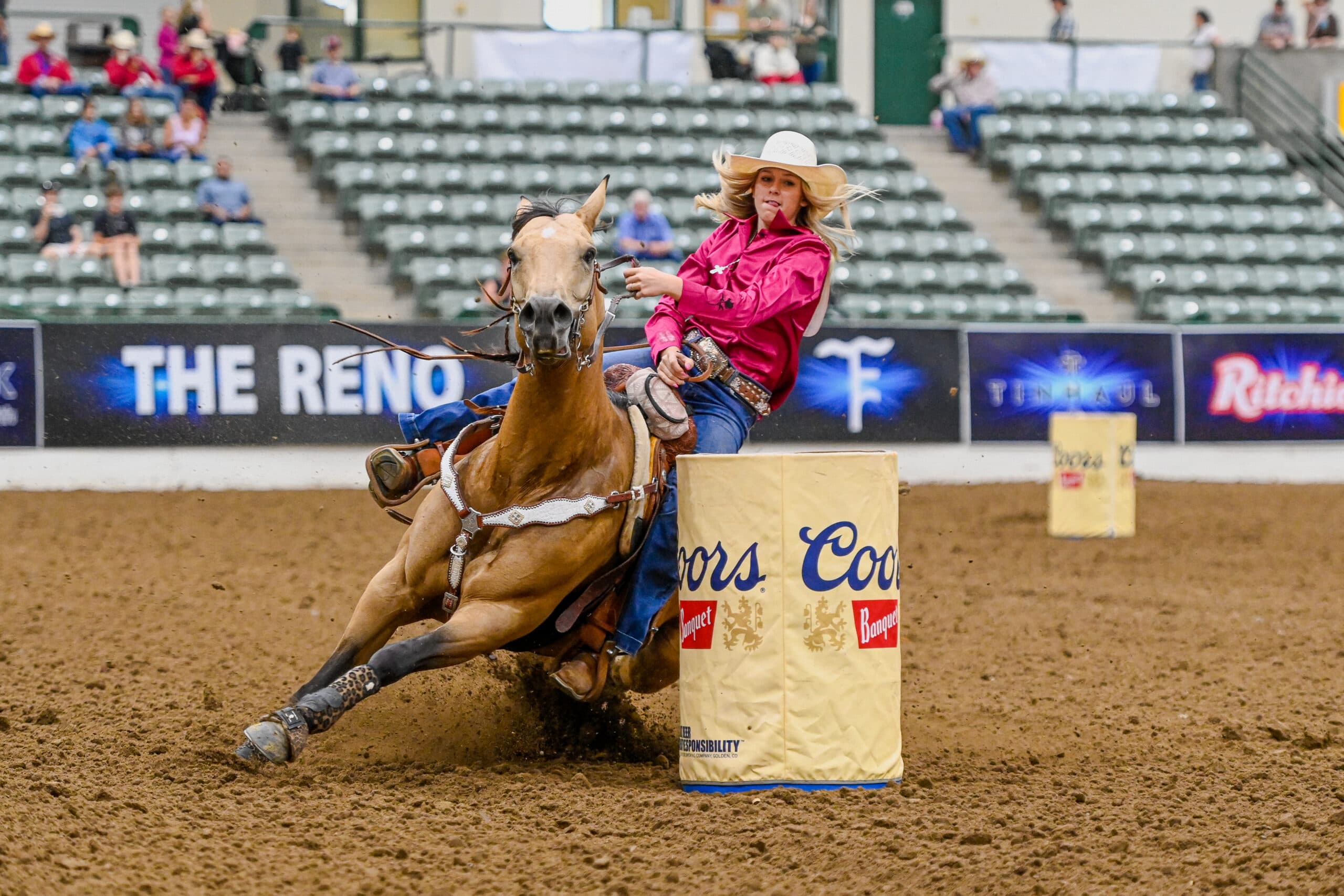 Barrel racer at The Patriot event