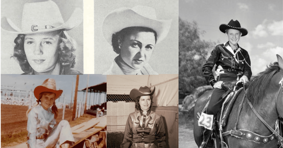 collage of women in cowboy hats of various ages, portraits