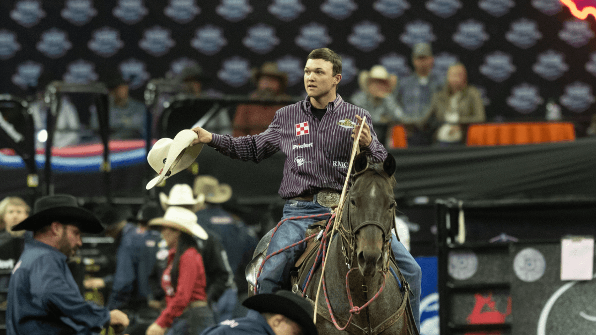 Kincade Henry after his 7.4-second winning run in Sioux Falls.