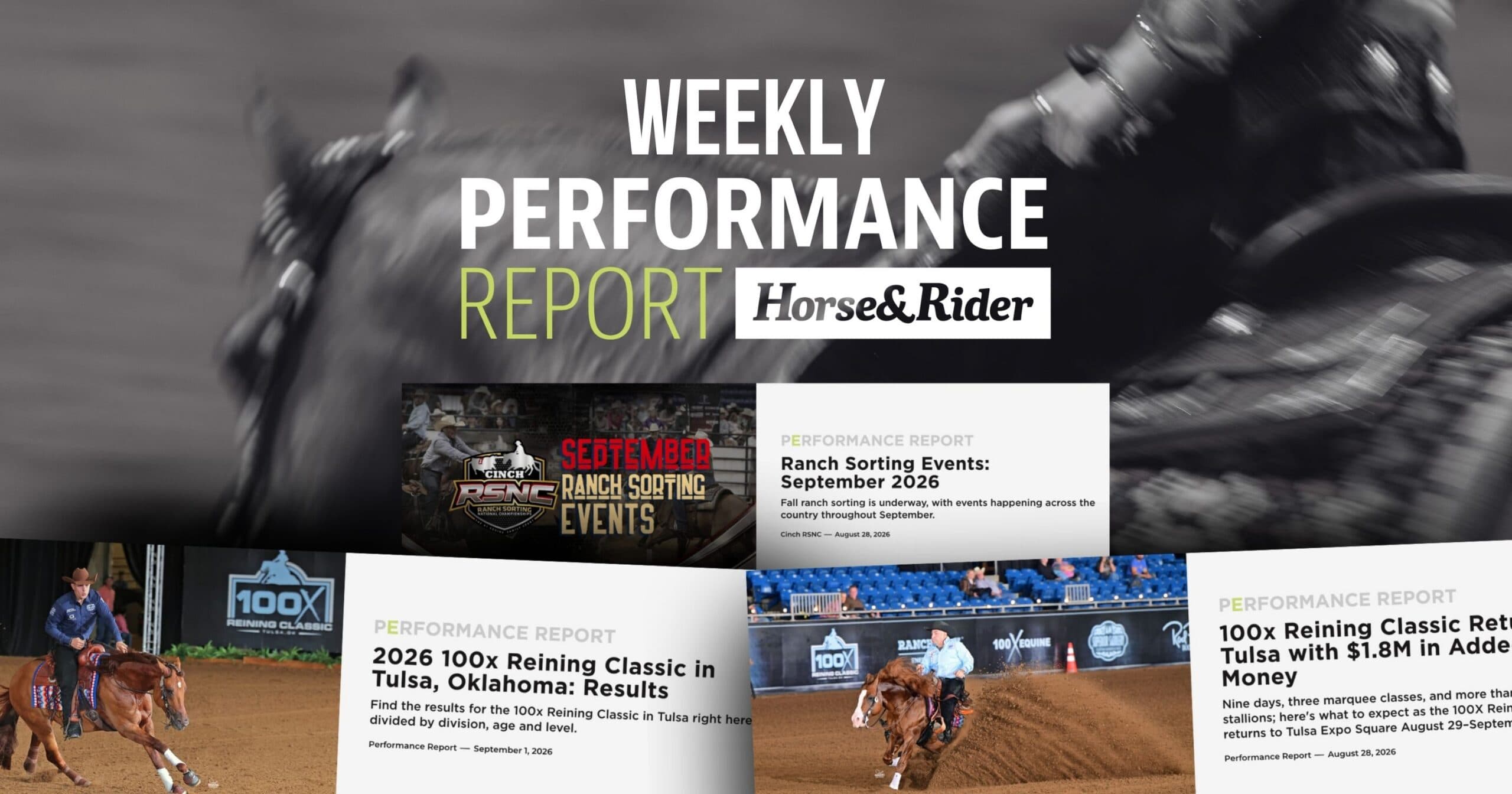 $1.8 Million Reining in Tulsa: Weekly Performance Report Sept. 1