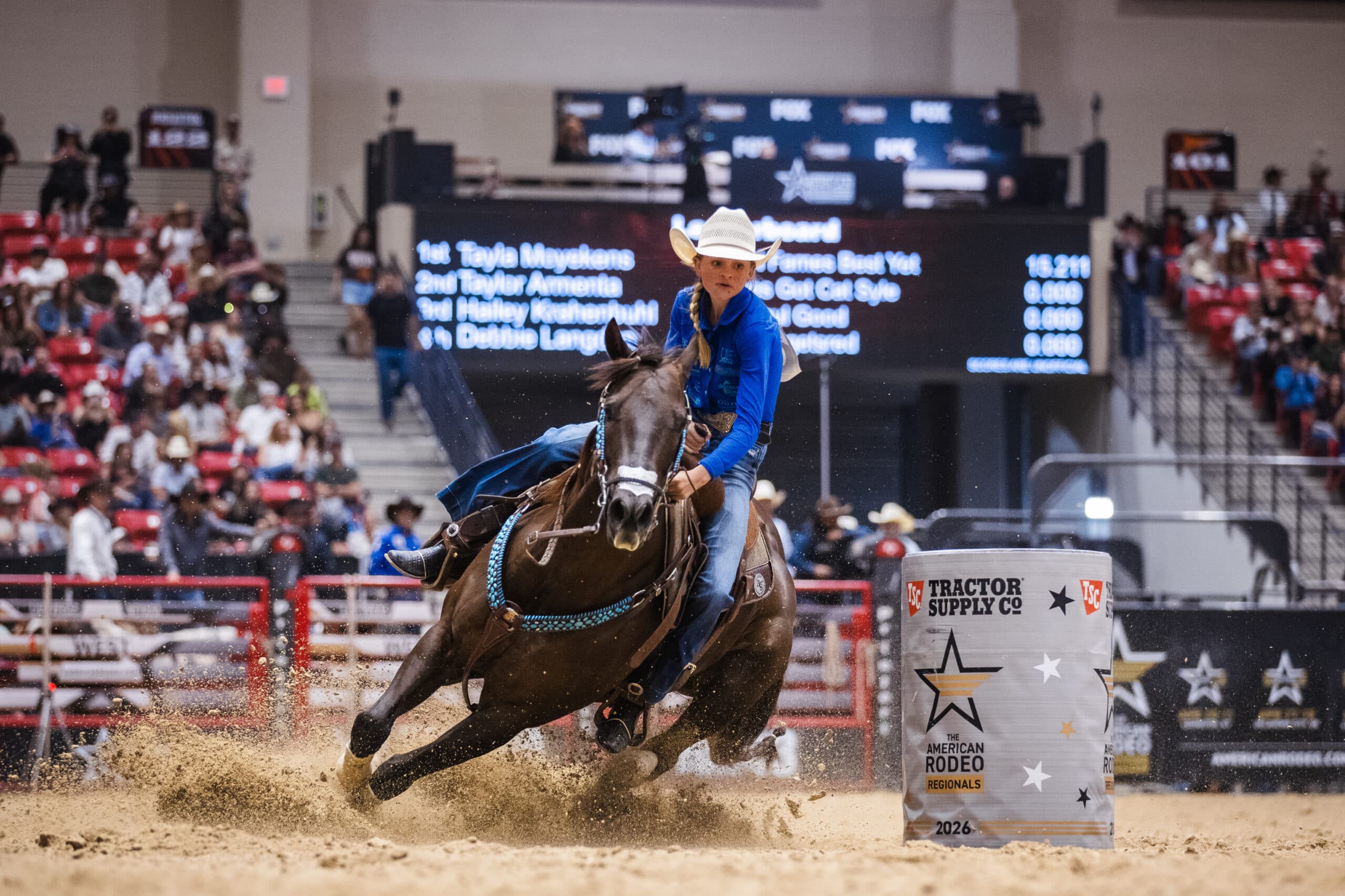 Taylor Armenta turns a barrel