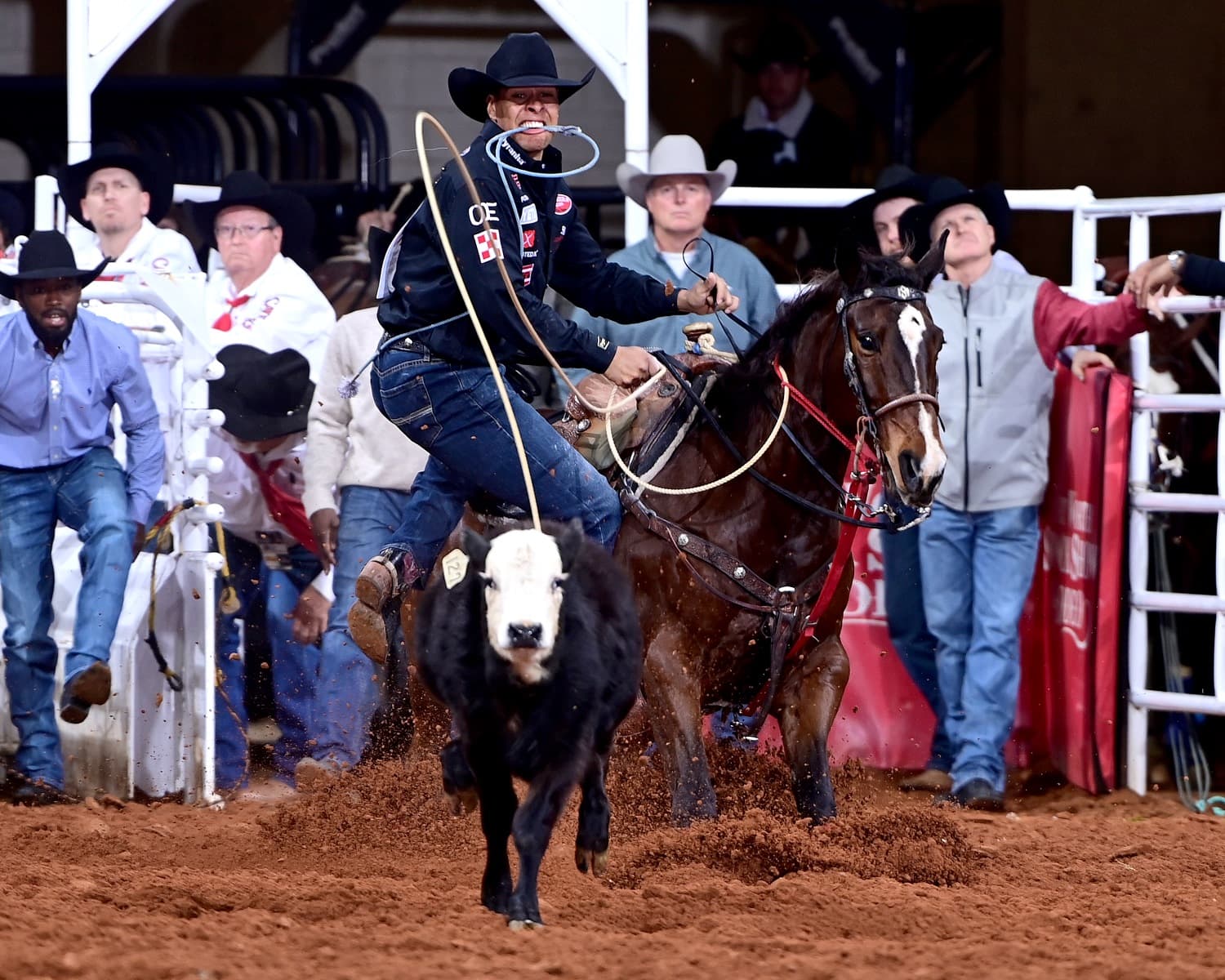 Shad Mayfield aboard Lollipop at the Fort Worth Stock Show and Rodeo.