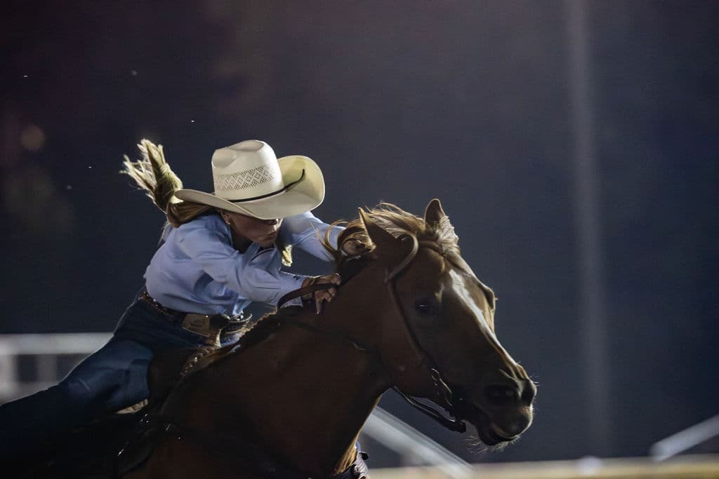 Emma Kate Parr on Pipe Down Compromise, aka Piper, at Kennewick, Washington | Roseanna Sales Photo