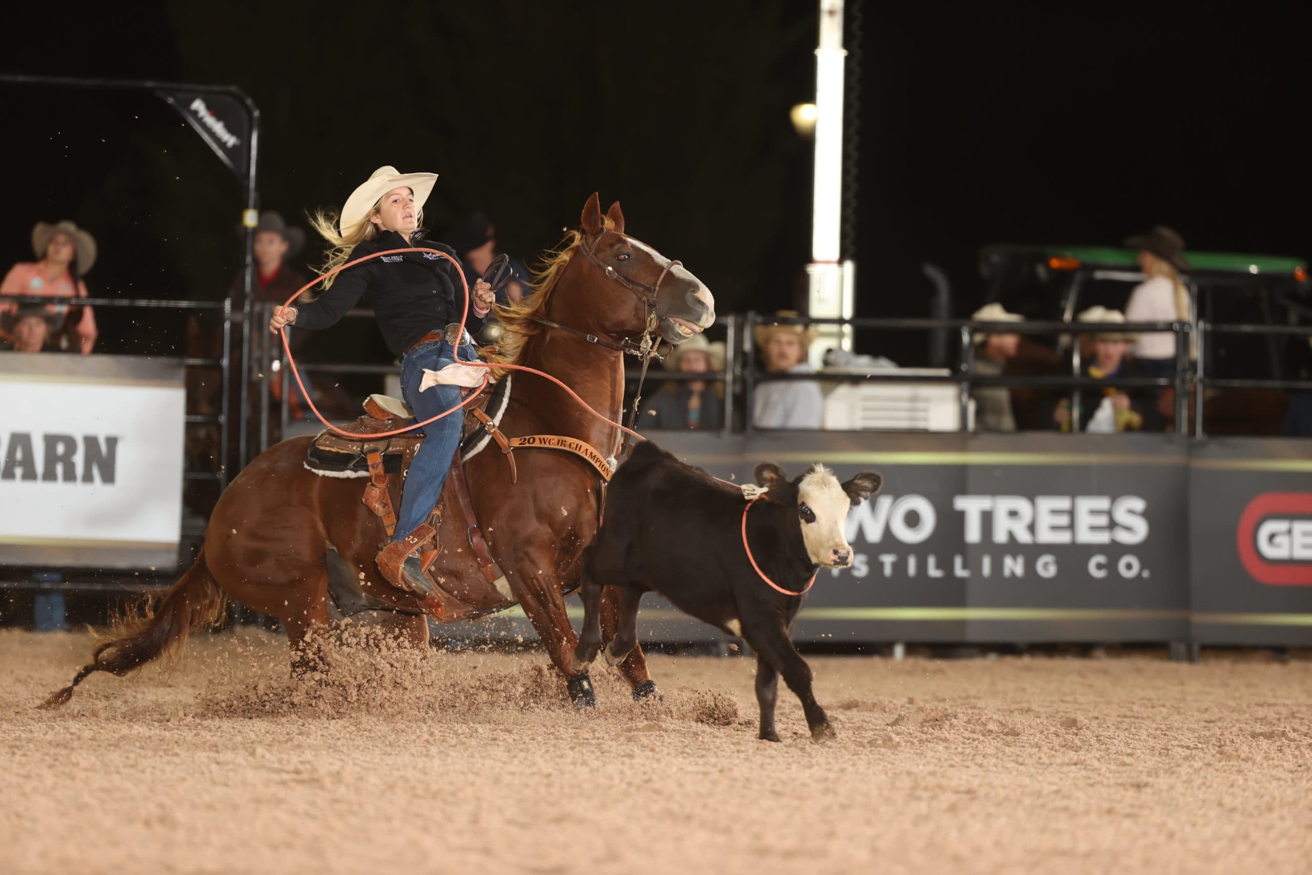 Josey James Prepares to stop the clock during WCRA Rodeo Carolina. Photo by Bullstock Media courtesy WCRA.