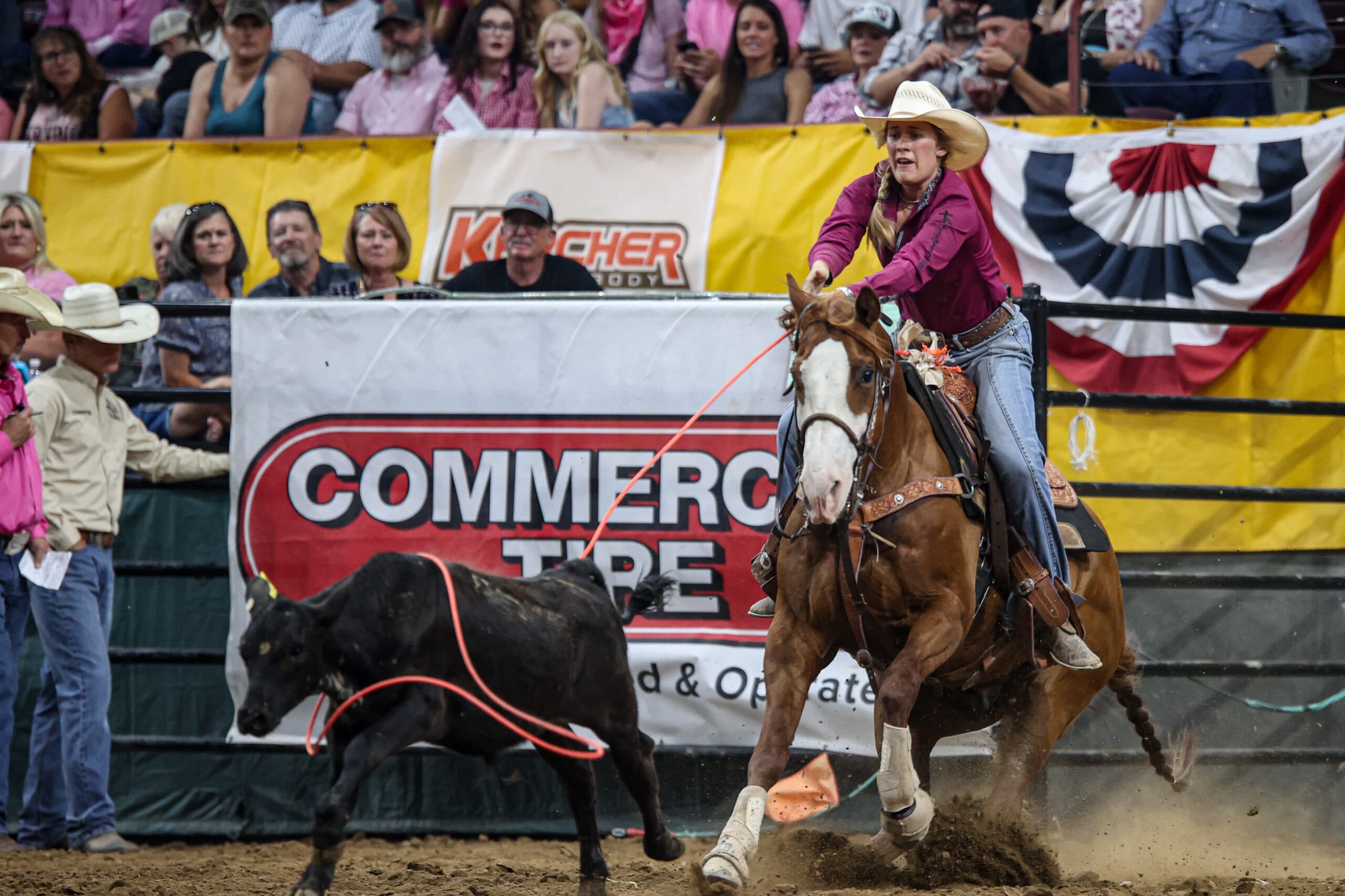 Maddy Deerman and "Beebop" posted one of the fastest times of the 2024 Snake River Stampede in Nampa, Idaho; a 1.9-second run.