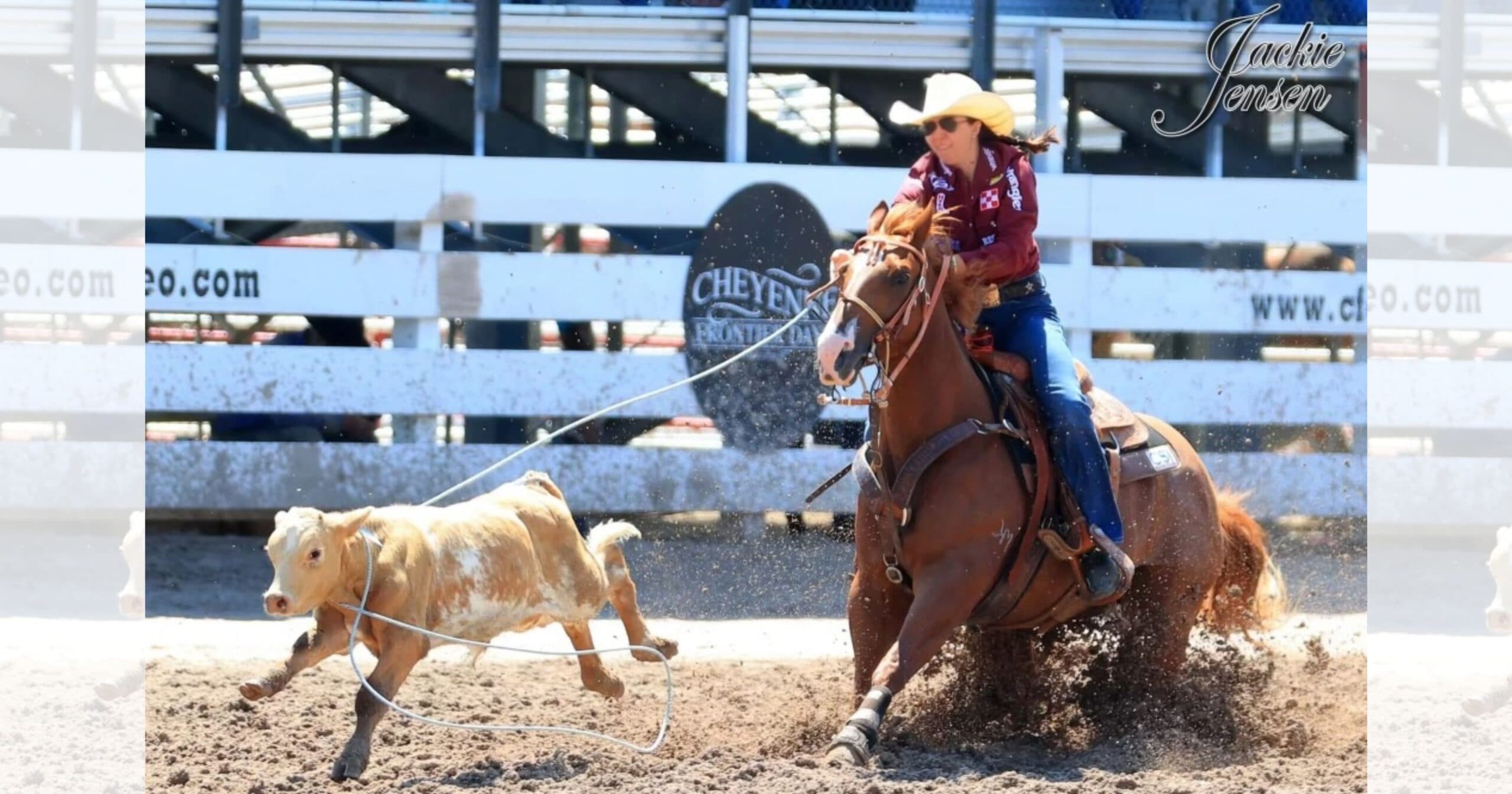 Madison Outhier roped in the 2024 Cheyenne Frontier Days slack the day before her accident on her mare "Eva."