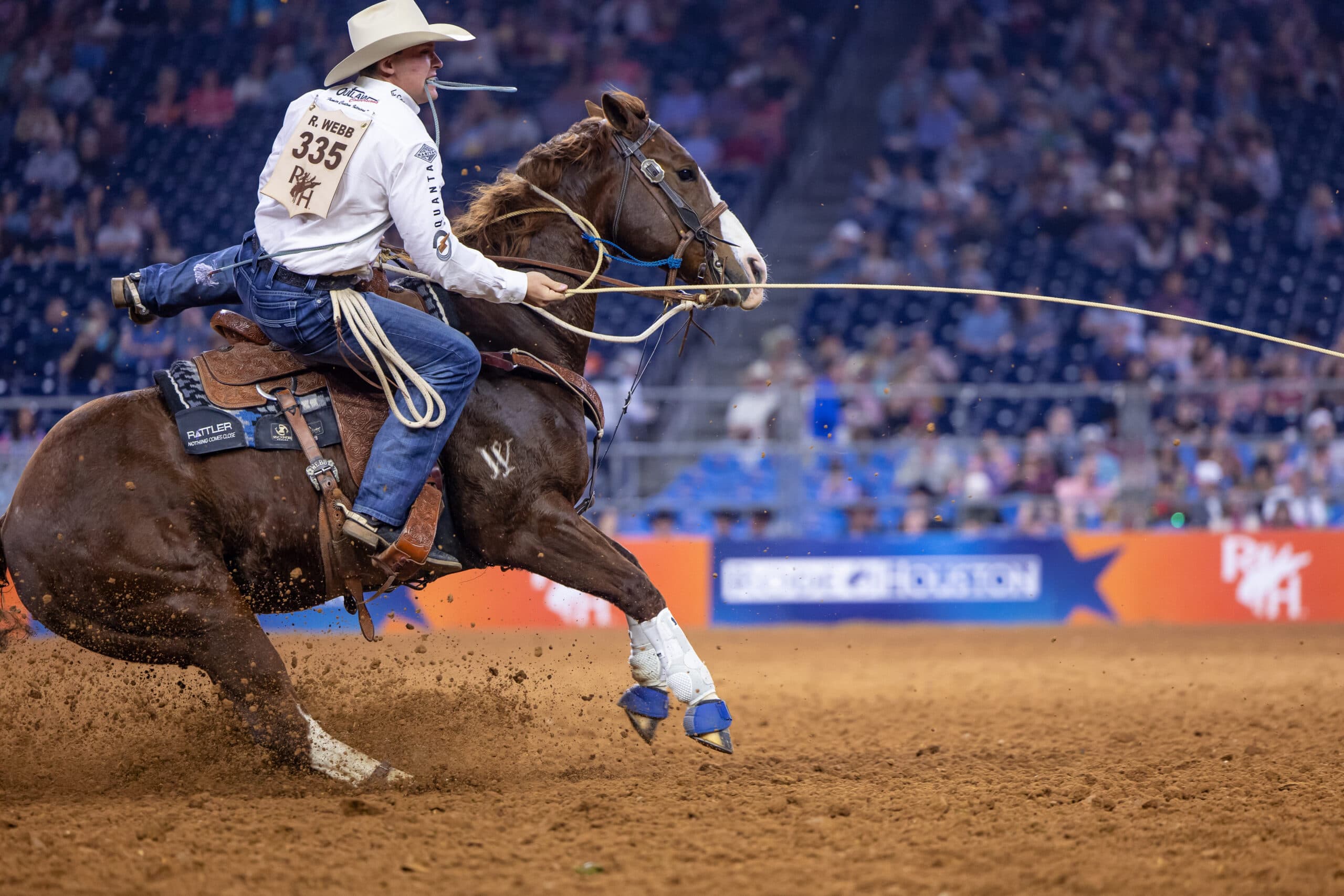 Riley Webb on Rudy at RodeoHouston