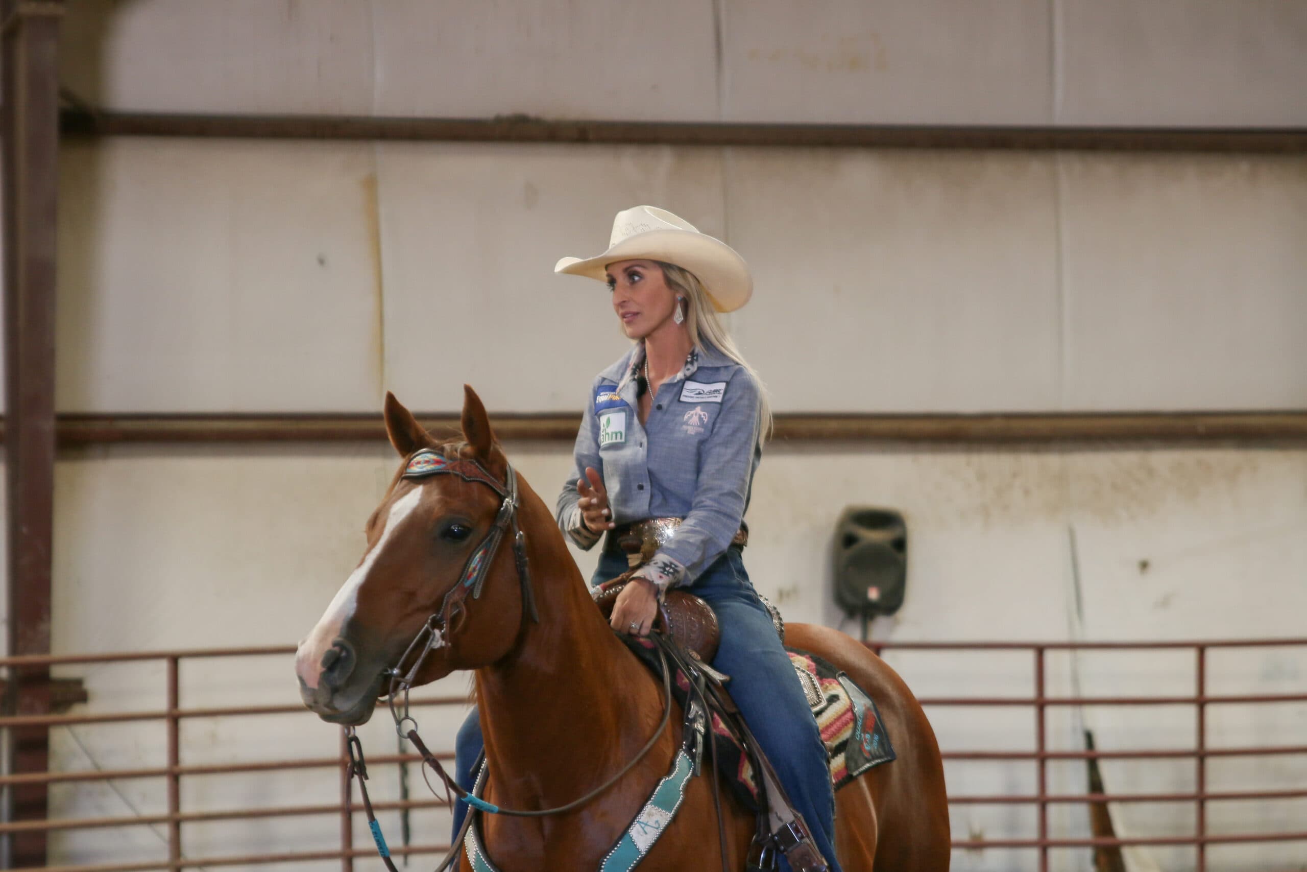 Amy sitting on a horse